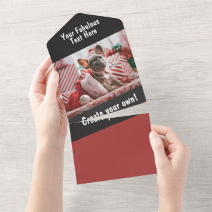 Personalised photo and text all in one invitation