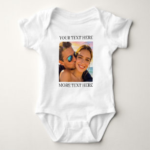 Personalised Photo and Text Baby Bodysuit