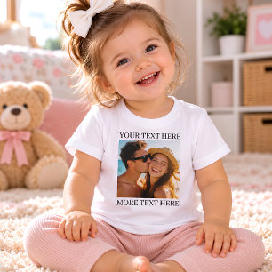 Personalised Photo and Text Baby T-Shirt