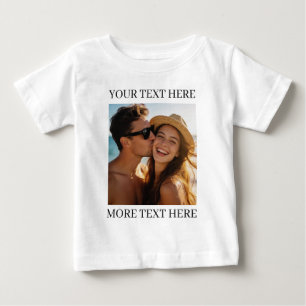 Personalised Photo and Text Baby T-Shirt