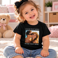 Personalised Photo and Text Black