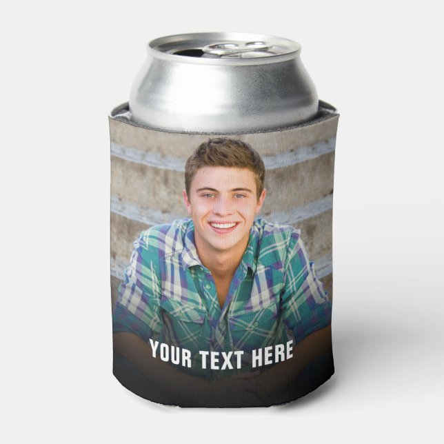 Personalised Photo And Text Can Cooler (Can Front)