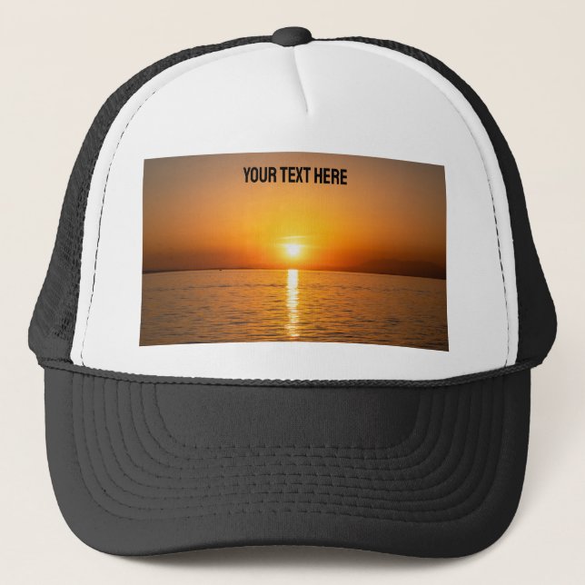 Personalised  Photo And Text chic and elegant Trucker Hat (Front)