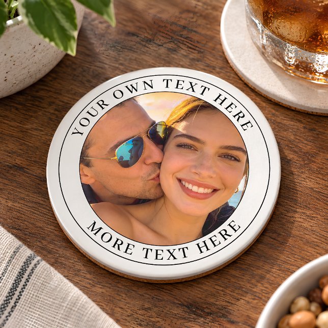Personalised Photo and Text Coaster (Creator Uploaded)