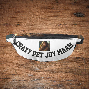 Personalised Photo And Text Cute Pet Lover Cat Mum Bum Bags