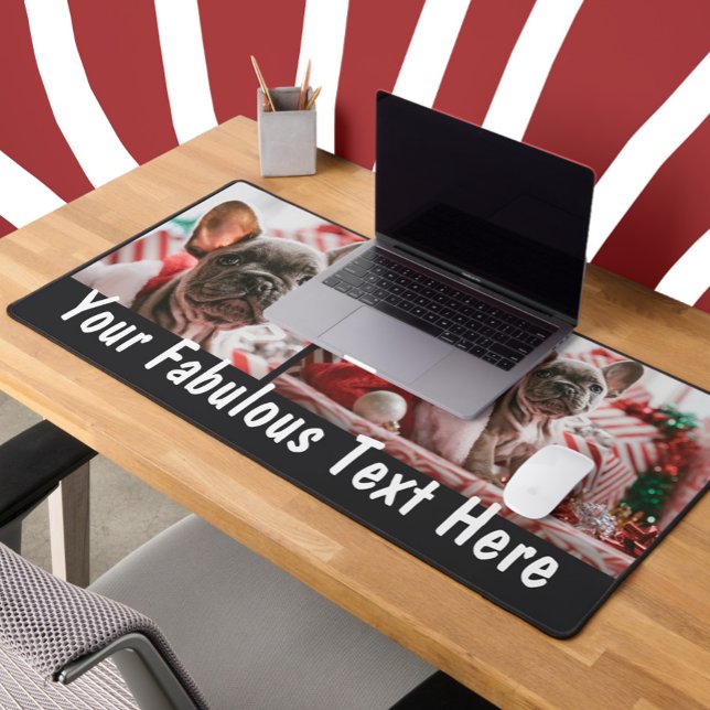 Personalised Photo and Text Desk Mat (Creator Uploaded)