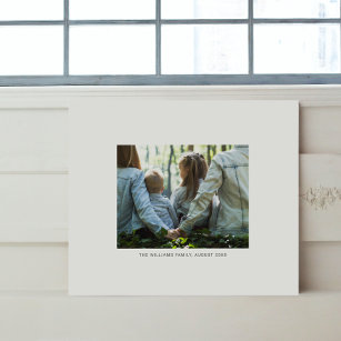 Personalised Photo and Text Faux Canvas Print