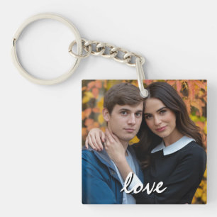 Personalised Photo and Text Happy Valentine's Day Key Ring