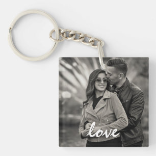 Personalised Photo and Text Happy Valentine's Day Key Ring