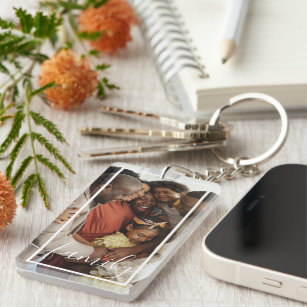 Personalised Photo and Text Key Ring