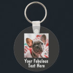 Personalised photo and text key ring<br><div class="desc">Personalised photo and text keychain</div>