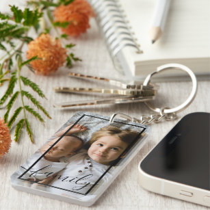 Personalised Photo and Text Key Ring