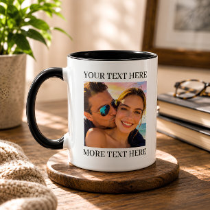 Personalised Photo and Text Mug