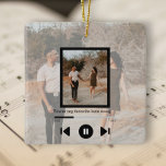 Personalised Photo and Text Music Player Ceramic Ornament<br><div class="desc">Personalised Photo and Text Music Player ornament from Ricaso - add your own photo and text,  perfect for wedding gifts,  Valentines and more ..</div>