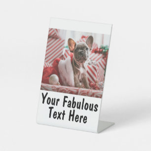 Personalised Photo and Text Pedestal Sign