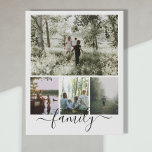 Personalised Photo and Text Photo Collage Family Faux Canvas Print<br><div class="desc">Make a Personalised family Photo keepsake wall art  - Faux Wrapped Canvas Print from Ricaso - add your own photos and text - photo collage keepsake gifts</div>