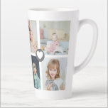 Personalised Photo and Text Photo Collage Family Latte Mug<br><div class="desc">Make a Personalised family Photo keepsake latte mug from Ricaso - add your own photos and text - photo collage keepsake gifts</div>