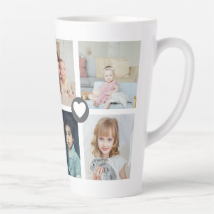Personalised Photo and Text Photo Collage Family Latte Mug