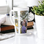 Personalised Photo and Text Photo Collage Family Latte Mug<br><div class="desc">Make a Personalised family Photo keepsake latte mug from Ricaso - add your own photos and text - photo collage keepsake gifts</div>