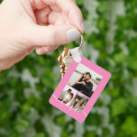 Personalised Photo and Text Photo Collage Key Ring<br><div class="desc">Make a Personalised Photo keepsake keychain from Ricaso - add your own photos and text - photo collage keepsake gifts</div>