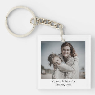 Personalised Photo and Text Photo Collage Key Ring