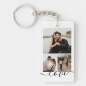 Personalised Photo and Text Photo Collage  Key Ring (Front)