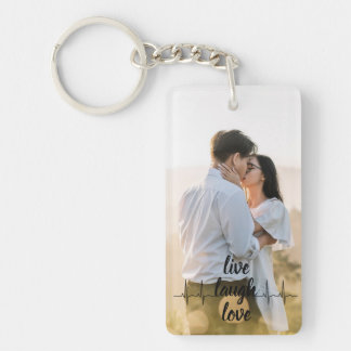 Personalised Photo and Text Photo Collage Keychain