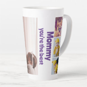 Personalised Photo and Text Photo Collage Latte Mug