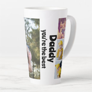 Personalised Photo and Text Photo Collage Latte Mug