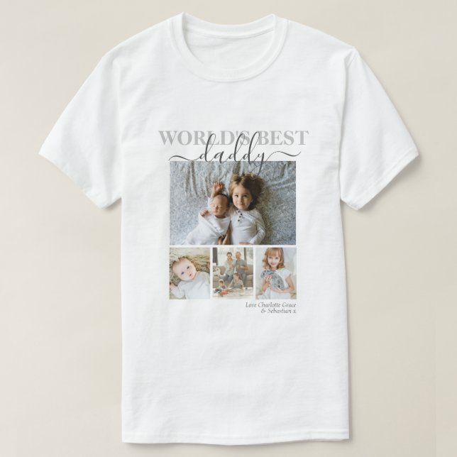 Personalised Photo and Text Photo Collage T-Shirt (Design Front)
