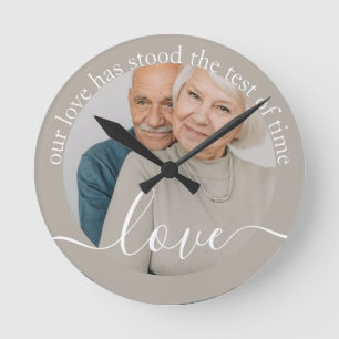 Personalised Photo and Text Photo Round Clock