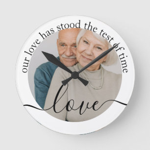 Personalised Photo and Text Photo Round Clock