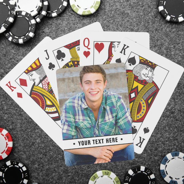 Personalised Photo And Text Playing Cards (Personalized Photo And Text Poker Cards)
