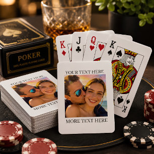 Personalised Photo and Text Playing Cards