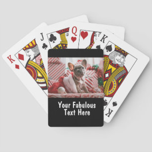Personalised photo and text playing cards