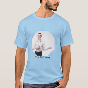 Personalised Photo and Text Polygon Frame T-Shirt