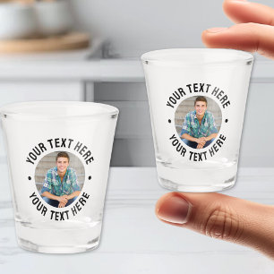 Personalised Photo And Text Shot Glass