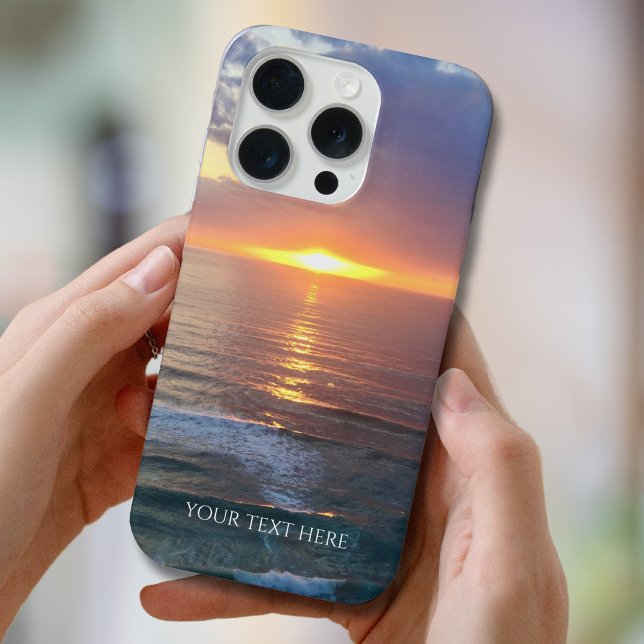 Personalised Photo And Text Sunset iPhone Case (Creator Uploaded)