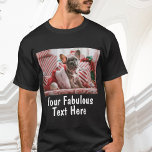 Personalised Photo and Text T-Shirt<br><div class="desc">Personalised Repeating Photo and Text T-Shirt</div>
