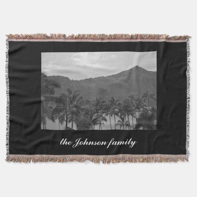 Personalised Photo and Text Throw Blanket (Front)