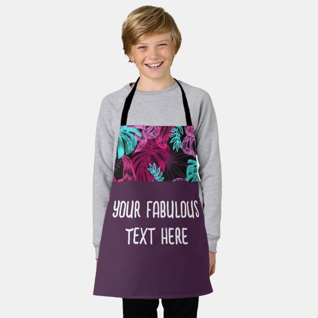 Personalised photo and text tiki apron (Worn)