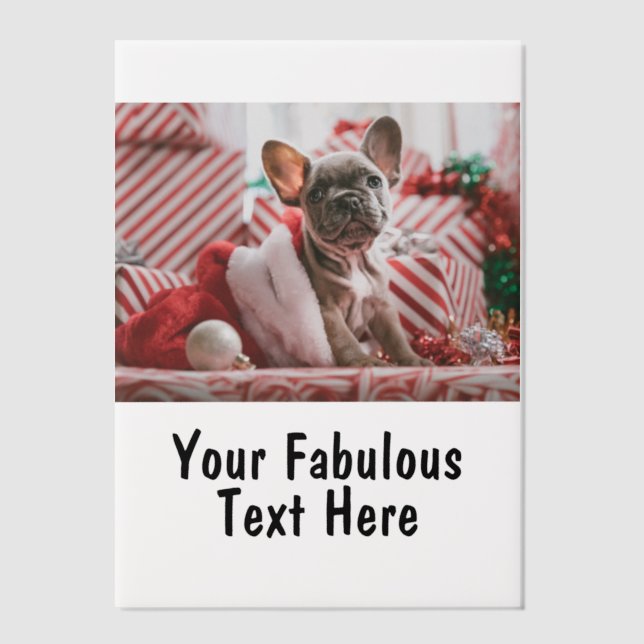 Personalised Photo and Text Vellum Invitations (Front)