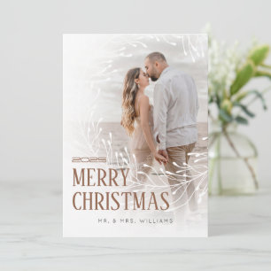 Personalised Photo and Theme Colour Christmas Card