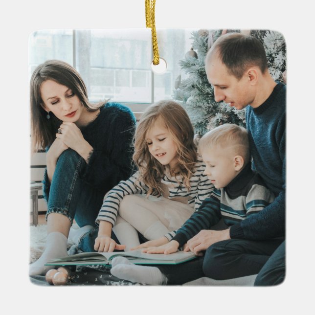 Personalised Photo and Year Ornament (Front)