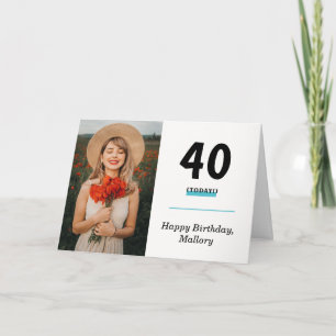 Personalised Photo Any Age Cute Birthday Card