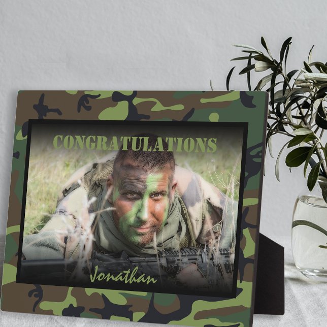 Personalised Photo Army Passing Out Plaque (Creator Uploaded)