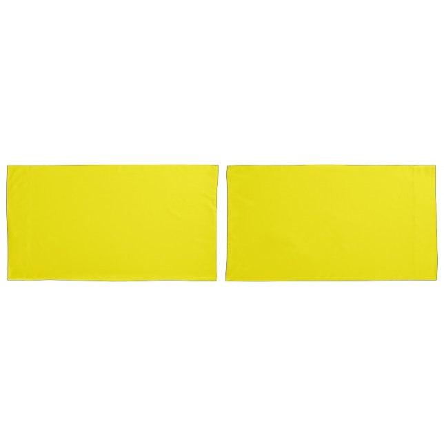 Personalised Photo Artwork Yellow Coloured Pair Pillowcase (Front-Set)