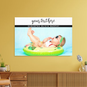 Personalised Photo Baby Love & Name Memories Canvas Print