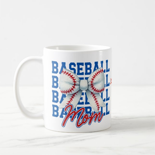 Personalised Photo Baseball Mum Mug (Left)