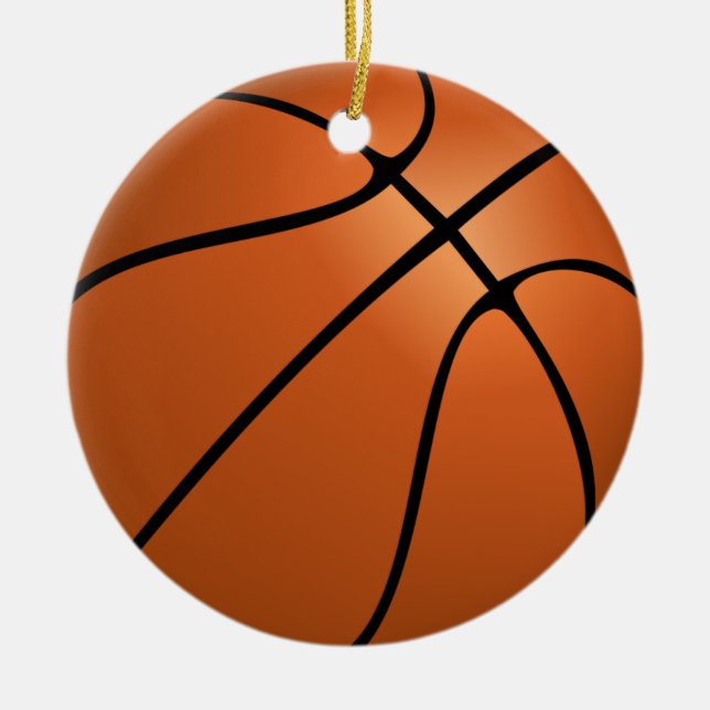 Personalised Photo Basketball Ornament (Front)